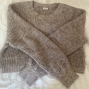 Garage cropped sweater gray